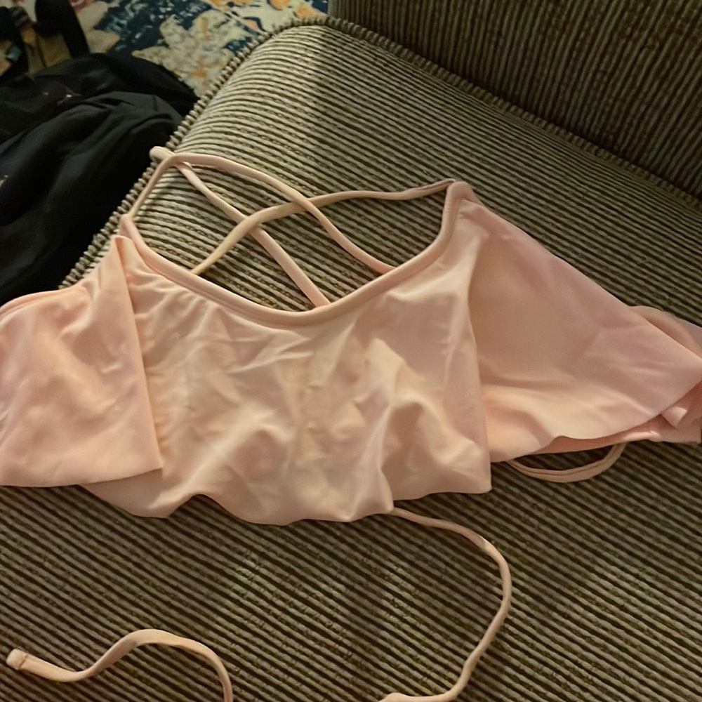 peach bikini top
